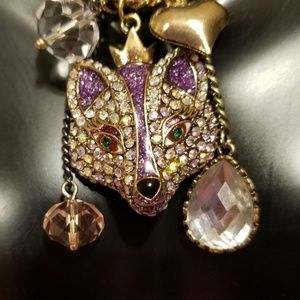 betsey johnson fox necklace